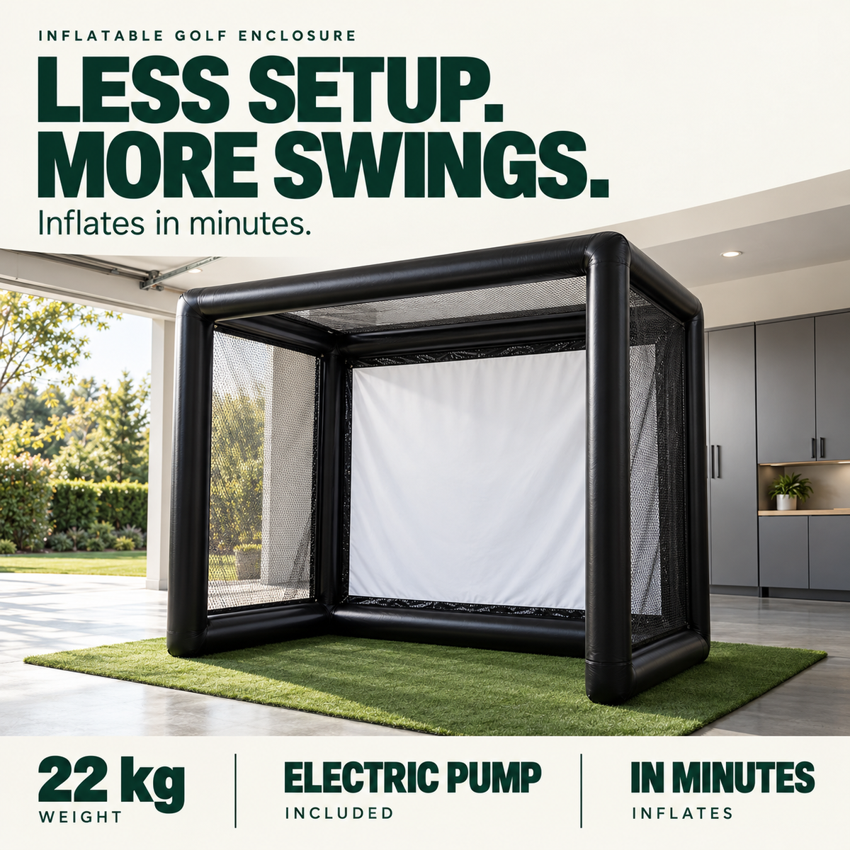 Fairrove Inflatable Golf Simulator Enclosure – COMFORT LIFE LAB